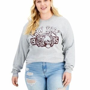 Cotton Long Sleeve Graphic Top 3X